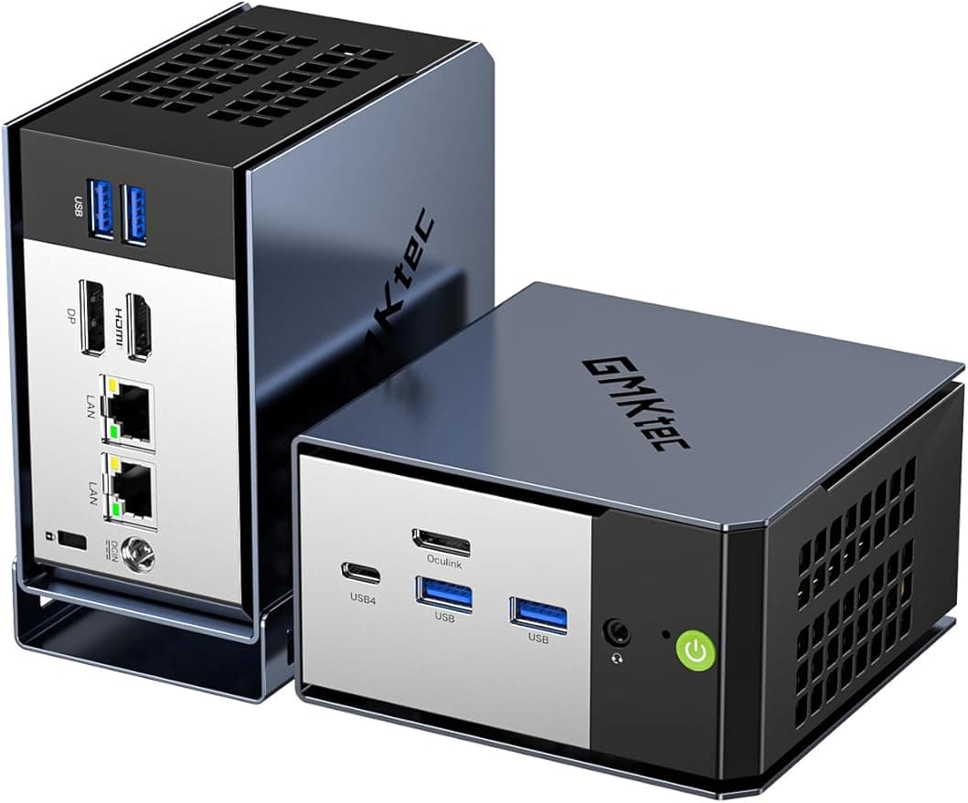 GMKtec AI Mini PC AMD Ryzen AI 9 HX-370(5.1GHz | 80 Tops | Radeon 890M) 32GB 1TB SSD Mini Gaming Computers Oculink/USB 4.0 /Triple Screen 8K Display/WiFi 6/ EVO-X1 - Image 1