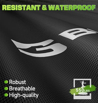 BCAN 48" Mini Trampoline, 550 LBS Fitness Trampoline with T-Adjustable Handle Bar, Bungees, Stable & Quiet Exercise Rebounder for Adults Indoor/Garden Workout-Green - Image 6