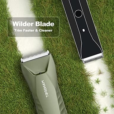 MANSPOT Manscape Trimmer for Men Ball/Pubic/Groin, Electric Body Hair Trimmer, Replaceable Ceramic Blade Heads,Waterproof for Wet/Dry Use,Standing Recharge Dock,90 Minutes Shaving After Charged(Green) - Image 6