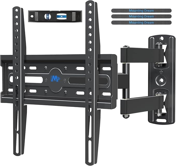 Mounting Dream TV Wall Mount Swivel and Tilt for Most 26-55 Inch TV, TV Mount Perfect Center Design, Full Motion TV Mount Bracket with Articulation, up to VESA 400x400mm, 60 lbs, MD2377 - Image 1