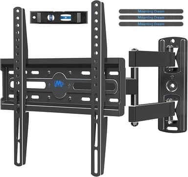 Mounting Dream TV Wall Mount Swivel and Tilt for Most 26-55 Inch TV, TV Mount Perfect Center Design, Full Motion TV Mount Bracket with Articulation, up to VESA 400x400mm, 60 lbs, MD2377 - Image 1