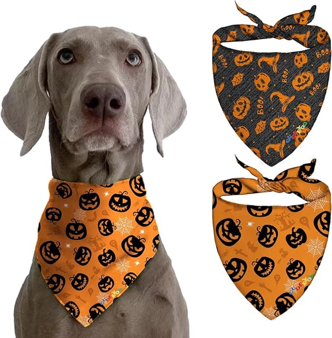 Brand Dog Neck Gaiter - Cooling Bandanas for Large, Medium & Small Dogs - Halloween & Outdoor Decor - 3D Print Scarf Gift - Pumpkin, Bat, Ghost Designs - Image 1