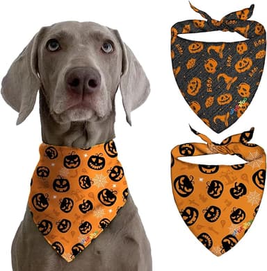 Brand Dog Neck Gaiter - Cooling Bandanas for Large, Medium & Small Dogs - Halloween & Outdoor Decor - 3D Print Scarf Gift - Pumpkin, Bat, Ghost Designs - Image 1