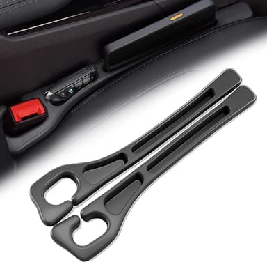 No Drop Seat Guard,Car Seat Gap Filler,Drop seat Gap fillers Between Seat and Console Stop Things from Dropping (Black - Image 2