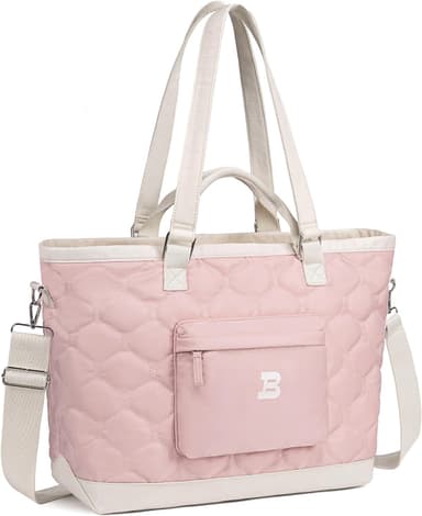 BTOOP Travel Tote Bag for Women Weekender Bag Extra Large Tote Bag Quilted Puffer Overnight Bags with Zipper for Work - Image 2