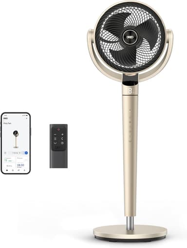 Dreo Pedestal Fan with Smart Control, 43'' Inches, 150°+120° Omni-Directional Oscillating Quiet Fans for Bedroom, 110ft Circulator Fan with DC Motor, 9 Speeds, 6 Modes, 12H Timer, Wi-Fi/Voice/Alexa - Image 2