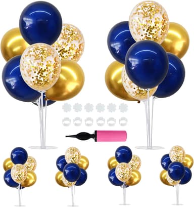 TONIFUL 6 Set Navy Blue Gold Balloon Centerpieces for Table,Balloon Arch Kit for Graduation Decorations 2026 Class of 2026 Party Decorations,New Year,Anniversary,Birthday Decoration - Image 2
