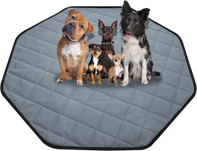 Rinling Washable Pee Pads for Dogs, 24" Pet Playpen Mat Octagon 8 Panels Puppy Pads for Whelping Potty Housebreaking Incontinence Playpen Crate Kennel - Image 1
