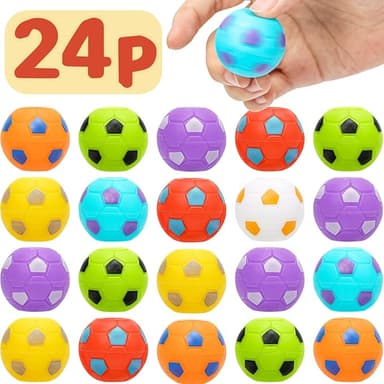 AZEN 24 Pcs Soccer Party Favors for Kids 4-8 8-12, Mini Fidget Spinners Soccer Ball Toys, Goodie Bags Stuffers for Birthday Party, Treasure Box Toys for Classroom, Return Gifts for Kids - Image 1