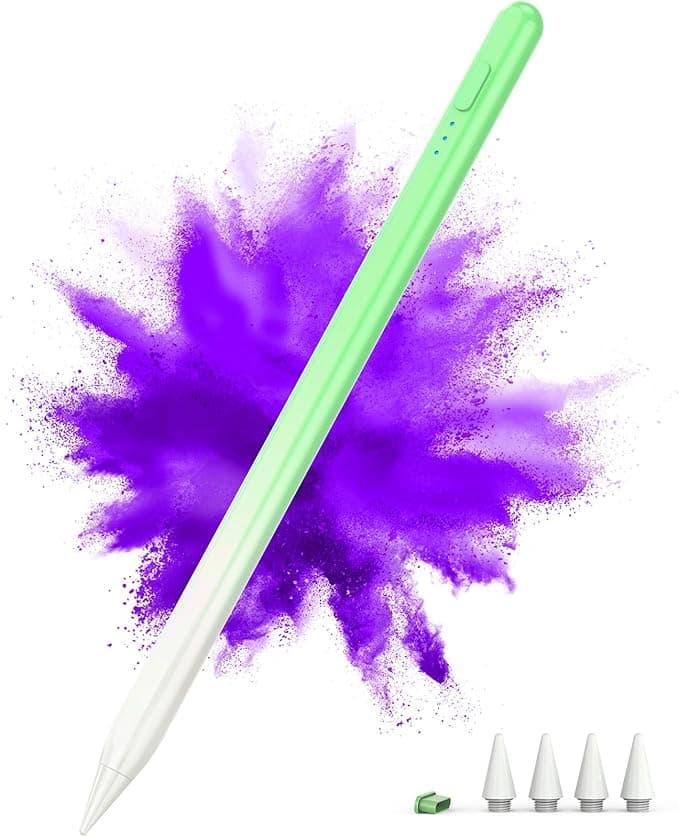 Stylus Pen for iPad 2018-2024, 15Mins Fast Charge for Apple iPad Pencil, Palm Rejection,Tilt Sensitivity,Pencil for iPad 10/9/8/7/6, iPad Pro 12.9"/11"/13" M4, iPad Air 5/4/3/11"-13" M2, iPad Mini 6/5 - Image 1
