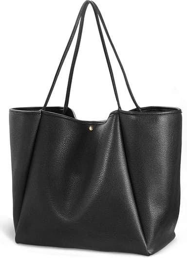 Oversize Pu Leather Tote Women Weekender Bag Shopper Handbag Travel Purse - Image 1