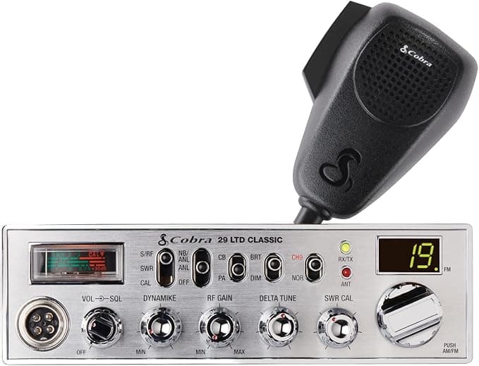 Cobra 29 LTD Classic AM/FM Professional CB Radio - Easy to Operate, Emergency Radio, Instant Channel 9, 4-Watt Output, Full 40 Channels, Adjustable Receiver and SWR Calibration, Black - Image 1