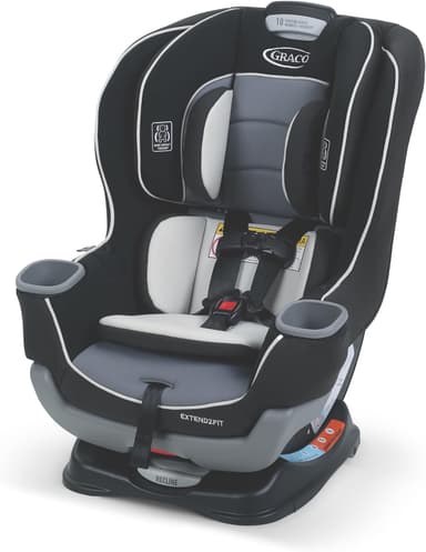 Graco Extend2Fit Convertible Baby Car Seat, Rear and Forward Facing, Adjustable Extension Panel for Extra Legroom, Gotham - Image 2