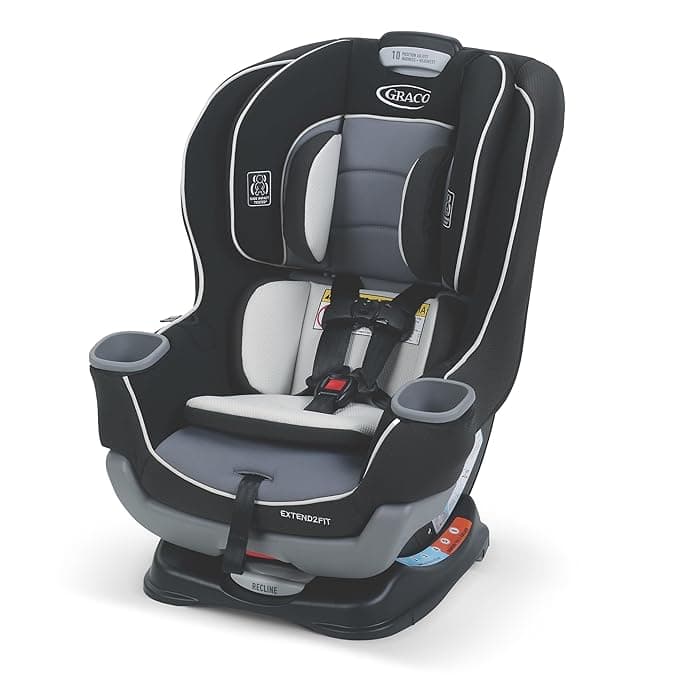Graco Extend2Fit Convertible Baby Car Seat, Rear and Forward Facing, Adjustable Extension Panel for Extra Legroom, Gotham - Image 1