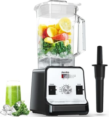 Aeitto Blender, Blenders for Kitchen with 1500-Watt Motor, 68 Oz Large Capacity, Professional Countertop Blenders for Ice Crush, Frozen Drinks, Silver - Image 1
