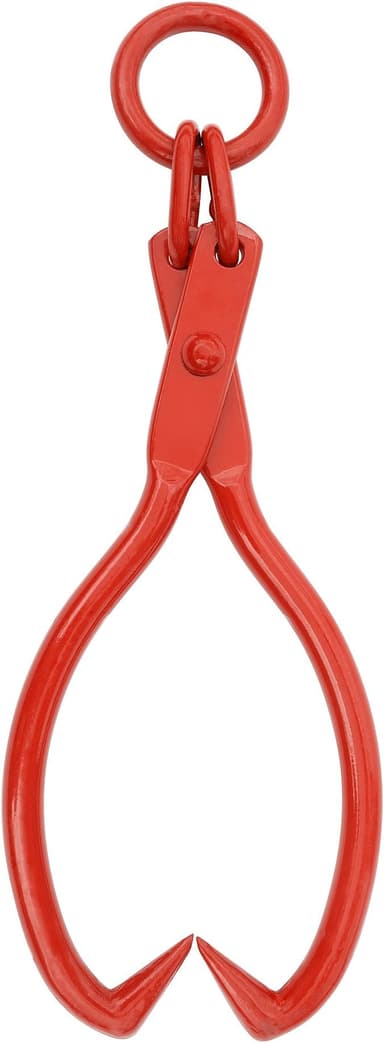 Skidding Tongs – 25-inch Log Grabber with Ring for Connecting with Chain – Logging Tools for Forestry, Timber, and Firewood by Earth Worth (Red - Image 1