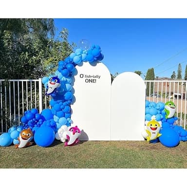 NISOCY Royal Blue Latex Balloon Arch Garland Kit, 102PCS 18In 12In 10In 5In for Baby Shower Graduation Birthday 4th of July Independence Memorial Day Patriotic Party Decorations - Image 7