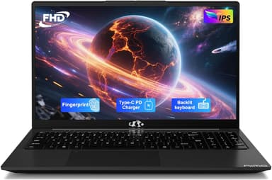 15.6'' FHD IPS Student-Laptop-Computer - AMD Ryzen 5(Beat i3 1215U 4 Cores Up to 3.7GHz), 16GB RAM 1TB SSD, 65W Type-C, 2 Years Warranty, Fingerprint, Backlit Keyboard, BT5.2, Numpad, Black - Image 2