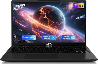 15.6'' FHD IPS Student-Laptop-Computer - AMD Ryzen 5(Beat i3 1215U 4 Cores Up to 3.7GHz), 16GB RAM 1TB SSD, 65W Type-C, 2 Years Warranty, Fingerprint, Backlit Keyboard, BT5.2, Numpad, Black - Image 1