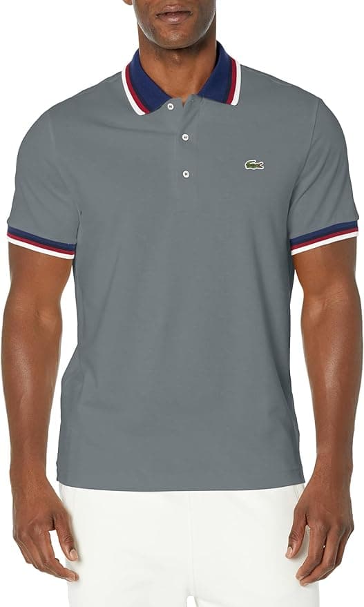 Lacoste Mens Regular Fit Stretch Piqué Polo Shirt - Image 1