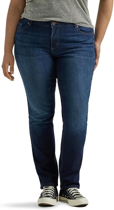 Lee Womens Plus Size Legendary Mid Rise Straight Leg Jean - Image 1