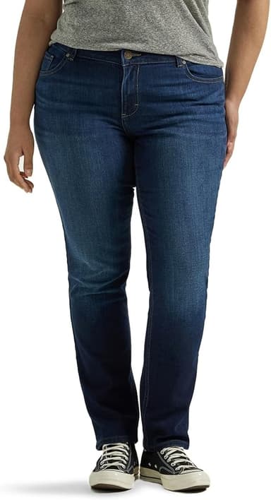Lee Womens Plus Size Legendary Mid Rise Straight Leg Jean - Image 1