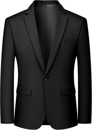 MAGE MALE Men's One Button Suit Jacket Elegant Solid Color Blazers Slim Fit Lightweight Sport Coats Blazer - Image 2