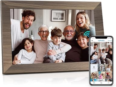 Canupdog 10.1 WiFi Digital Picture Frame, IPS Touch Screen Smart Cloud Digital Photo Frame with 16GB Storage, Wall Mountable, Auto-Rotate, Share Photos From Anywhere Via App, Email - Image 1
