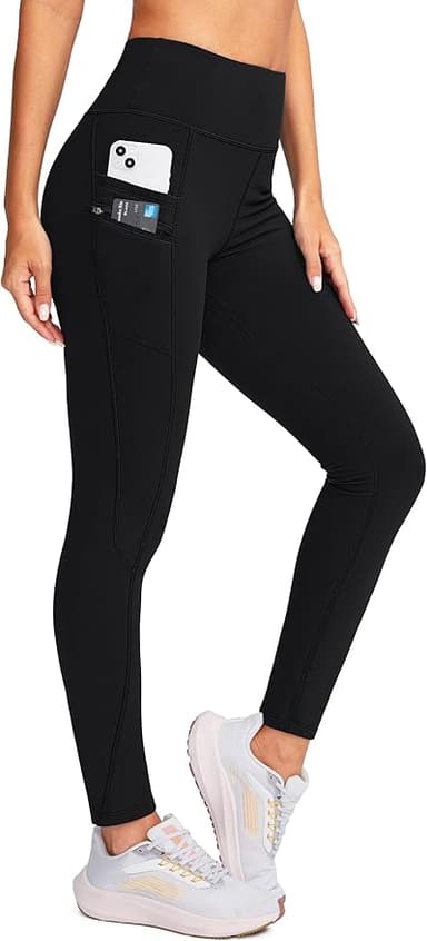 G Gradual Women's Fleece Lined Winter Leggings with Pockets Water Resistant High Waisted Thermal Warm Pants Running Hiking - Image 1