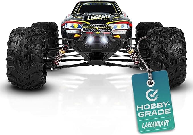 LAEGENDARY Remote Control Car, Hobby Grade RC Car 1:10 Scale Brushed Motor with Two Batteries, 4x4 Off-Road Waterproof RC Truck, Fast RC Cars for Adults, RC Cars, Remote Control Truck - Image 1
