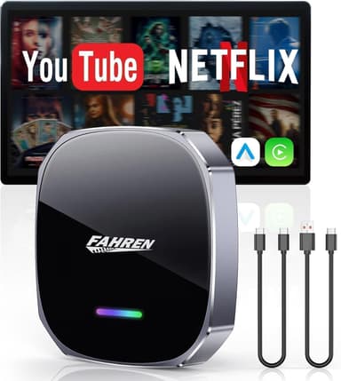 Fahren 3rd-Gen Wireless CarPlay Adapter for iPhone& Android Auto, AI Magic Box, Mini Car Play Wireless Adapter, Plug & Play, Fit with iPhone 8+/iOS10+/Android 11+ - Image 2