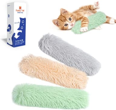 Potaroma Cat Toys Pillows, 3 Pack, Soft and Durable Crinkle Sound with Catnip Inside, Interactive Indoor Kitten Kicker, Promotes Kitty Exercise - Image 2