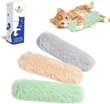 Potaroma Cat Toys Pillows, 3 Pack, Soft and Durable Crinkle Sound with Catnip Inside, Interactive Indoor Kitten Kicker, Promotes Kitty Exercise - Image 1