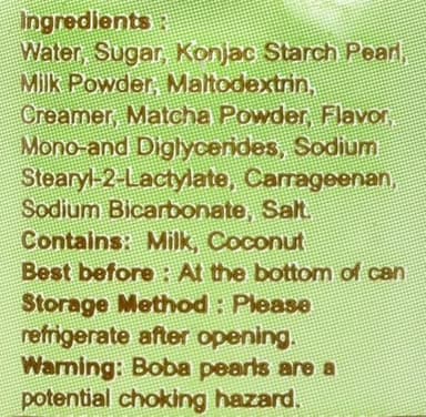 O's Bubble Gummy Boba Latte Canned Bubble Tea Drink With Chewy Boba Pearls (Konjac), 22% whole milk blend, 470ml(15.9 fl oz/can), MATCHA, (Pack of 12) - Image 3