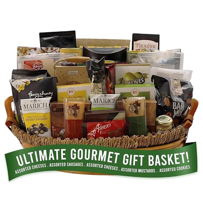 Gift Basket Village - The Best of the Best Gourmet Gift Baskets - Food Gift Basket Loaded with Crackers, Wafers & Spreads - Food Gift Baskets for Any Occasion - Made in USA - Ideal Gourmet Gift Basket - Image 1