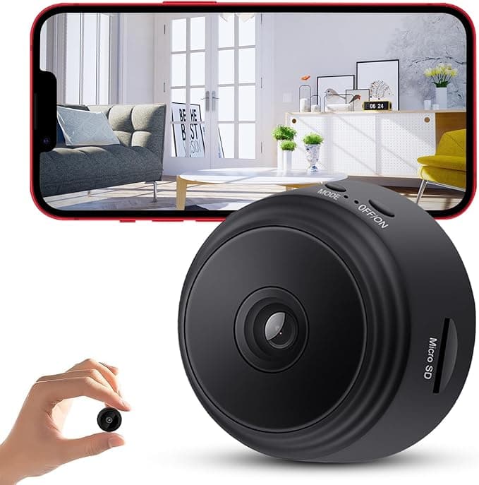 enttgo Hidden Camera Spy Camera, 1080P HD WiFi Camera - Mini Nanny Cam with Night Vision & Motion Detection - Indoor/Outdoor Wireless Security Camera for Home, Car, Baby & Pet Monitoring - Image 1