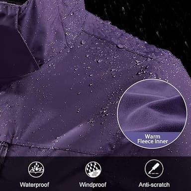 CAMEL CROWN Women's Waterproof Ski Jacket 3 in 1 Winter Coat Windbreaker Snowboard Jackets for Rain Snow Outdoor Hiking Dark Purple M - Image 2