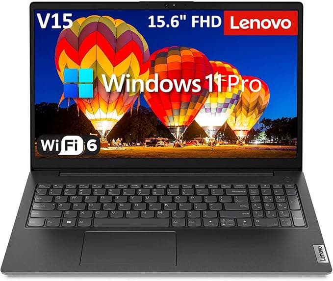 Lenovo V15 Business Laptop Computer, 15.6" FHD Display, Intel Dual-Core CPU, 16GB DDR4 RAM, 1TB PCIe SSD, WiFi 6, Bluetooth 5.2, RJ-45, Type-C, HDMI, Numeric Keypad, Black, Windows 11 Pro, Tichang - Image 1
