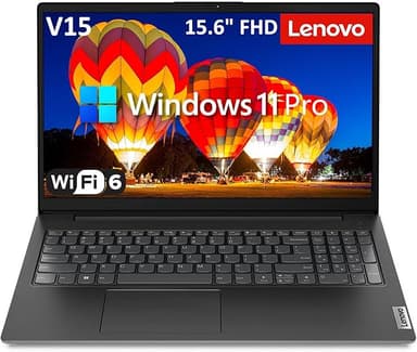 Lenovo V15 Business Laptop Computer, 15.6" FHD Display, Intel Dual-Core CPU, 16GB DDR4 RAM, 1TB PCIe SSD, WiFi 6, Bluetooth 5.2, RJ-45, Type-C, HDMI, Numeric Keypad, Black, Windows 11 Pro, Tichang - Image 1