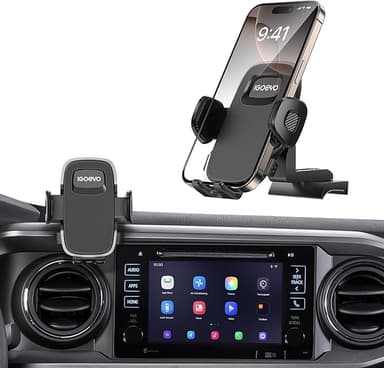 Upgraded Tacoma Phone Mount for Toyota Tacoma 2016-2023, 3rd Gen Dashboard Clip Cell Phone Cradle, Adjustable Stand, Suitable for Most Smartphones - Image 1