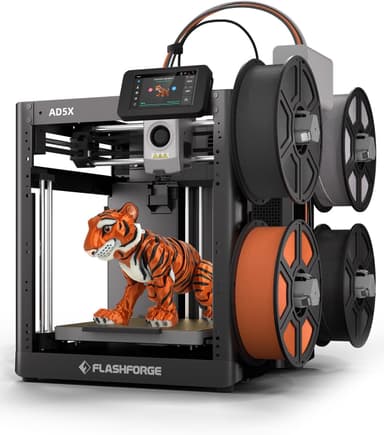 FLASHFORGE AD5X Multi-Color 3D Printer, CoreXY 600mm/s High-Speed, 1-Click Auto Leveling, 300°C Direct Drive Extruder, 220x220x220mm Build Volume, Ideal for Precision and Efficiency - Image 2