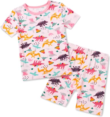 Bamboo Viscose Toddler Unicorn Mermaid Girls Kids Pajamas Short Sleeve Summer Cool Snug fit Pjs 12M-8Y 2pcs - Image 2