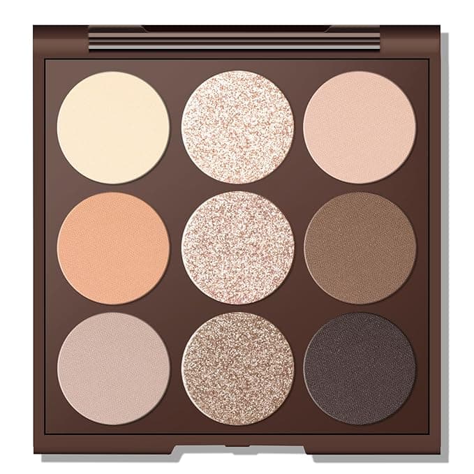 Neutral Eyeshadow palette, Nude eye shadow palette, High-Pigment eyeshadow makeup palette with Mirror, Long-lasting Wear, Vegan, Cruelty-free - 0.5oz - Image 1