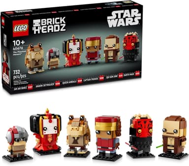 LEGO Star Wars BrickHeadz The Phantom Menace - Collectible Star Wars Figures of Annakin, Darth Maul, & More - Gift for Fans - 40676 - Image 2