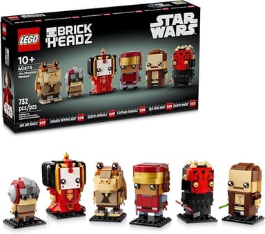 LEGO Star Wars BrickHeadz The Phantom Menace - Collectible Star Wars Figures of Annakin, Darth Maul, & More - Gift for Fans - 40676 - Image 1
