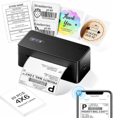 Asprink Shipping Label Printer, Bluetooth Thermal Label Printer for Small Business & Shipping Packages, 4X6 Wireless Thermal Printer Compatible with Android, IOS, Windows, Mac, Ebay, USPS, FedEx, Etsy - Image 1