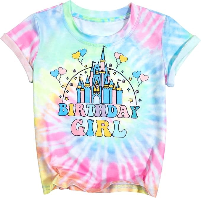 Birthday Girl Shirt Magical Castle Tshirt Birthday Shirts for Kids Funny Birthday Party Gift Tees Cute Graphic Tops - Image 1