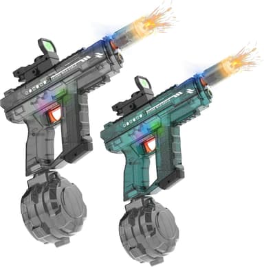 Electric Water Guns for Adults & Kids,Realistic Automatic Water Gun with 26-32 FT Long Range,800ml Large Water Tank,Splash-Resistant Design,Summer Outdoor Pool Beach Toy for Backyard Games(2 Pack - Image 2