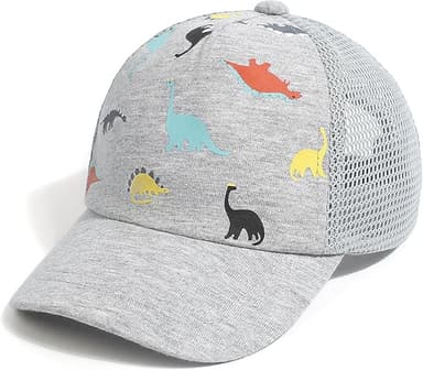Duoyeree Toddler Baseball Cap Baby Cap Sun hat Print Dinosaur Pattern and Solid Color hat Kids boy Girl Age 0-8t - Image 1
