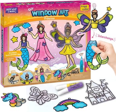 Imagimake Window Art Princess | Suncatcher Kit | Arts and Crafts for Kids Ages 8-12 | Girls Toys Age 6-8 | Unicorn Gifts for Girls Age 6-8 | 5 Year Old Girl Gift | 8 Year Old Girl Birthday Gift - Image 2